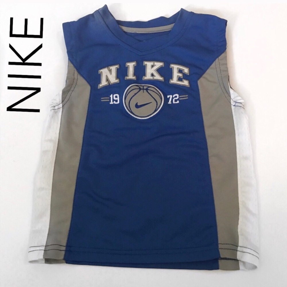 NIKE blue and white sleeveless top- 3T in EUC - Picture 4 of 6